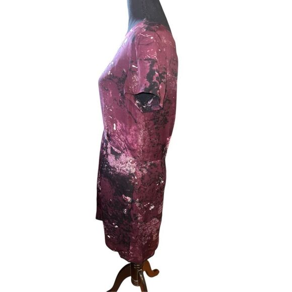 Rag & Bone Leonard Silk Purple Galaxy Print Dress woman’s 10 career office - Picture 4 of 8